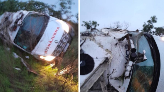 Três pessoas ficam feridas em acidente com ambulância entre Campos Altos e Ibiá, na BR-262