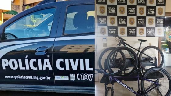 Polícia Civil recupera bicicletas furtadas e identifica suspeitos em Araxá